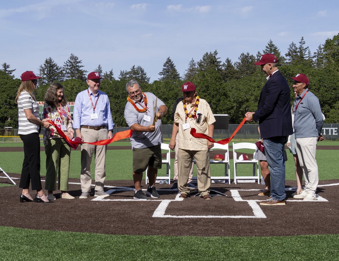 The ribbon cutting at the new Trenbeath Field 